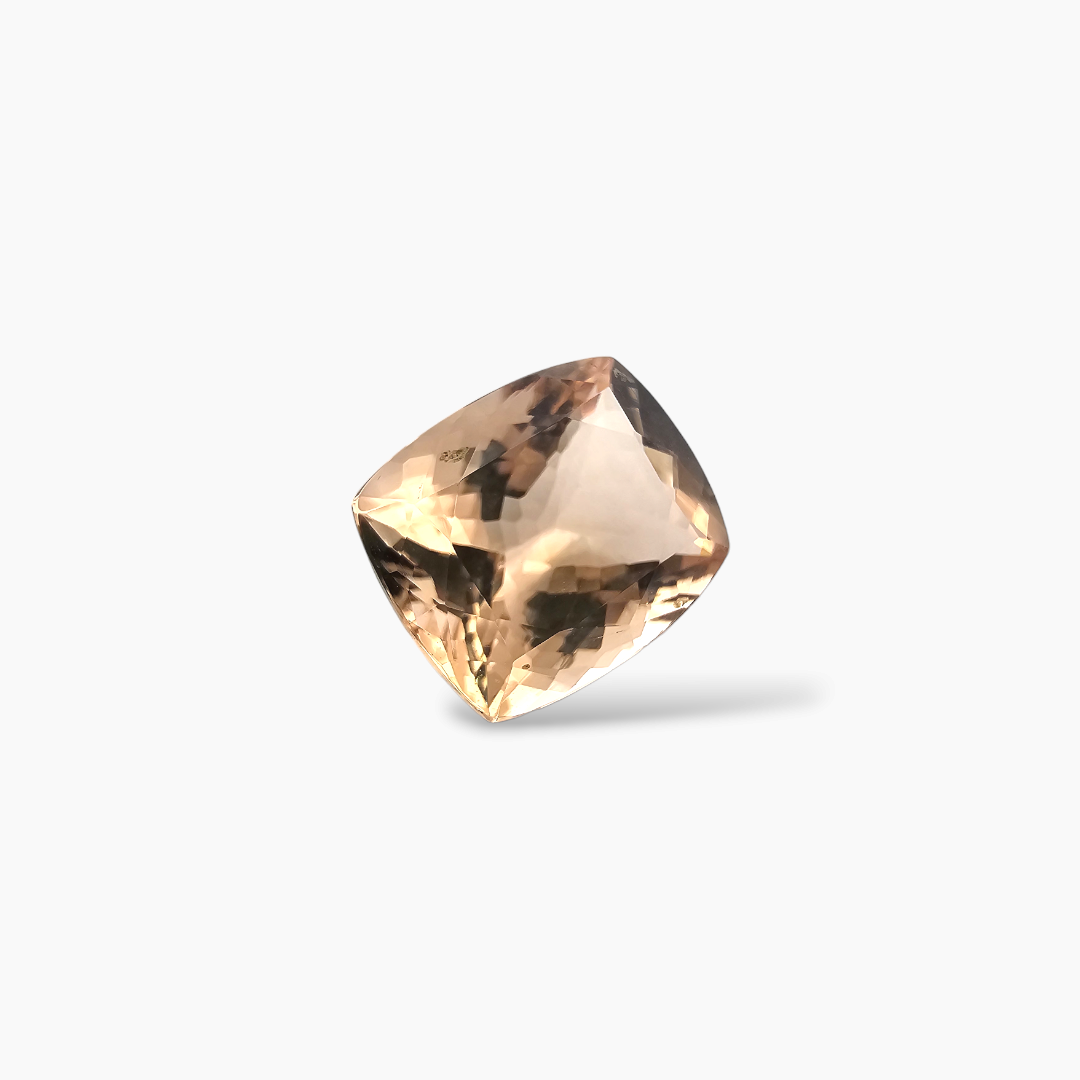 shop Natural Peach Morganite Stone 5.17 Carats Cushion Cut (12x10 mm)