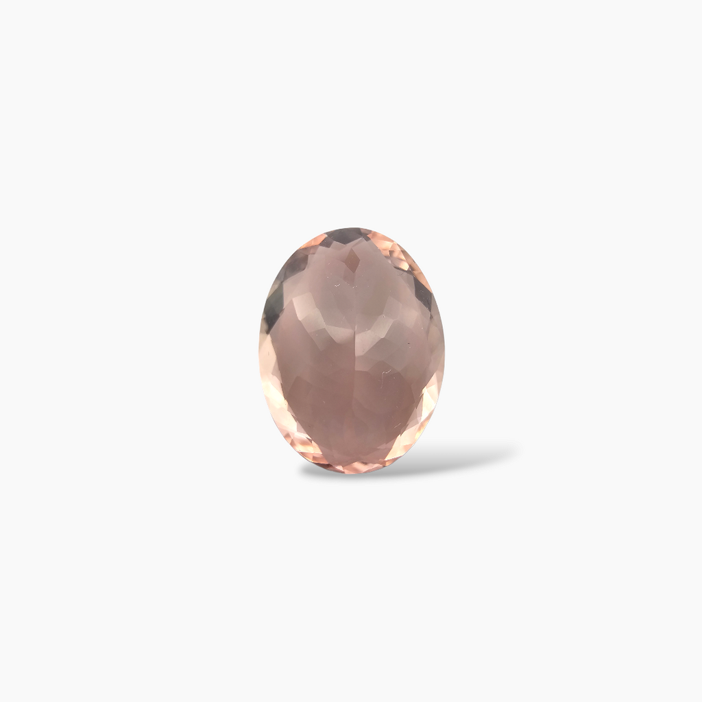 loose Natural Peach Morganite Stone 9 Carats Cushion Cut (16.5x12.5 mm) 