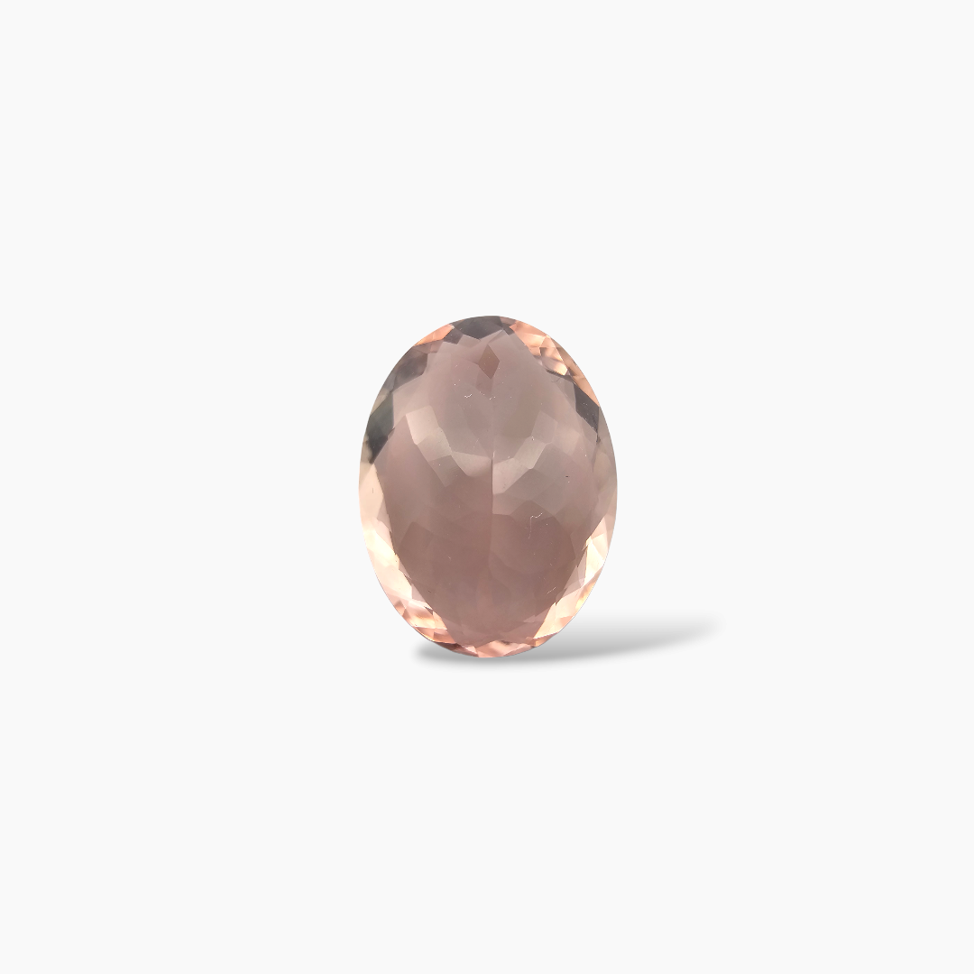 loose Natural Peach Morganite Stone 9 Carats Cushion Cut (16.5x12.5 mm) 