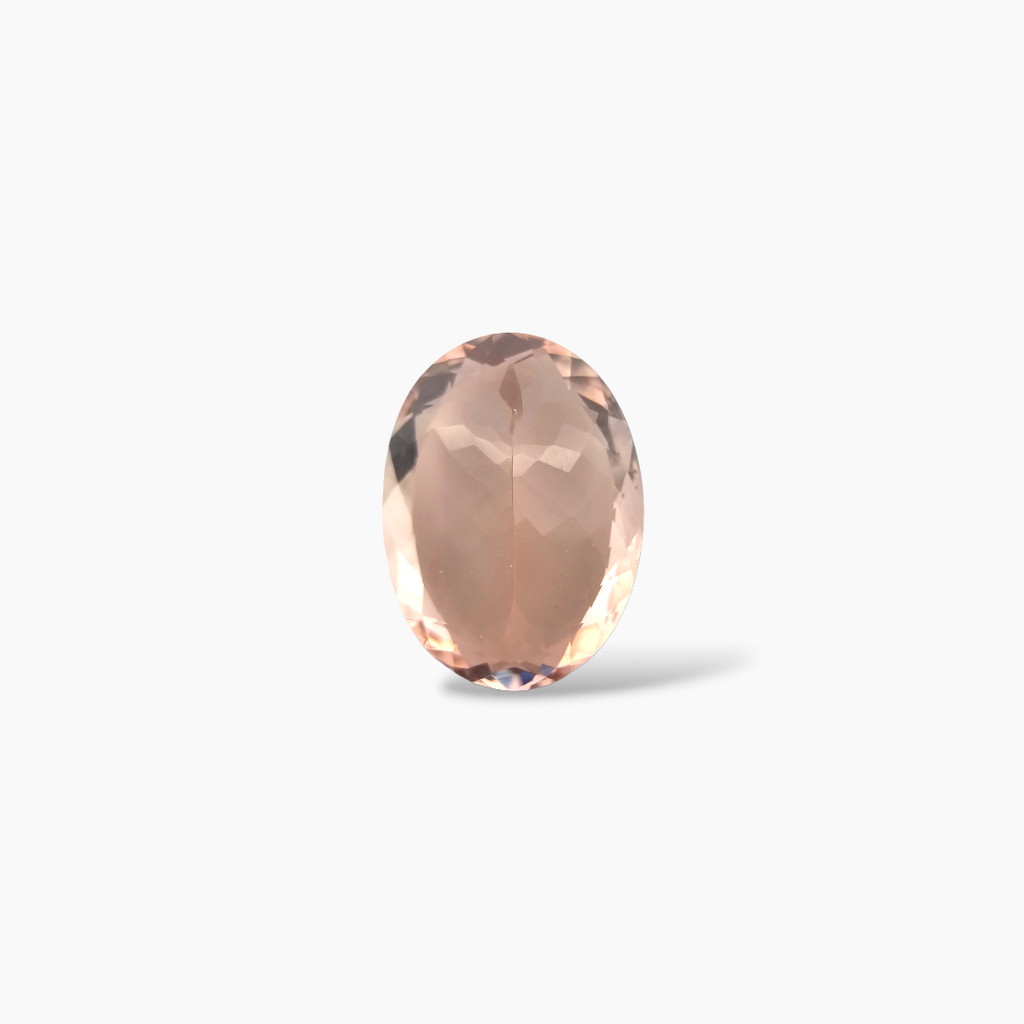 loose Natural Peach Morganite Stone 8.31 Carats Pear  Cut (16x12 mm)