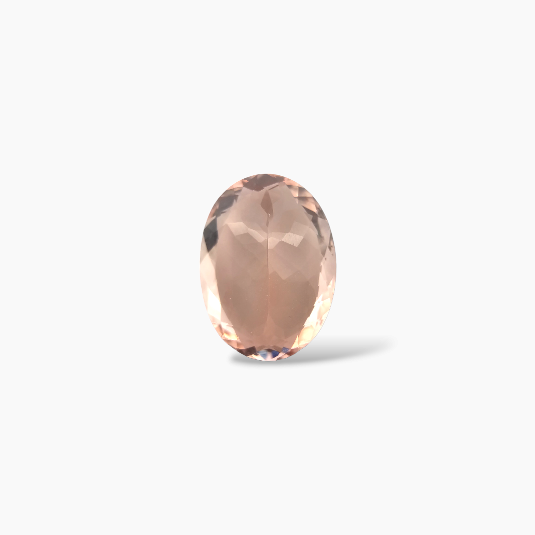 loose Natural Peach Morganite Stone 8.31 Carats Pear  Cut (16x12 mm)