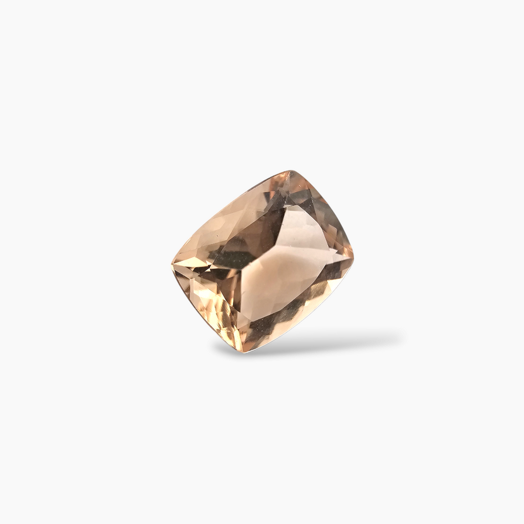 shop Natural Peach Morganite Stone 3.90 Carats Cushion Cut (11x9 mm)