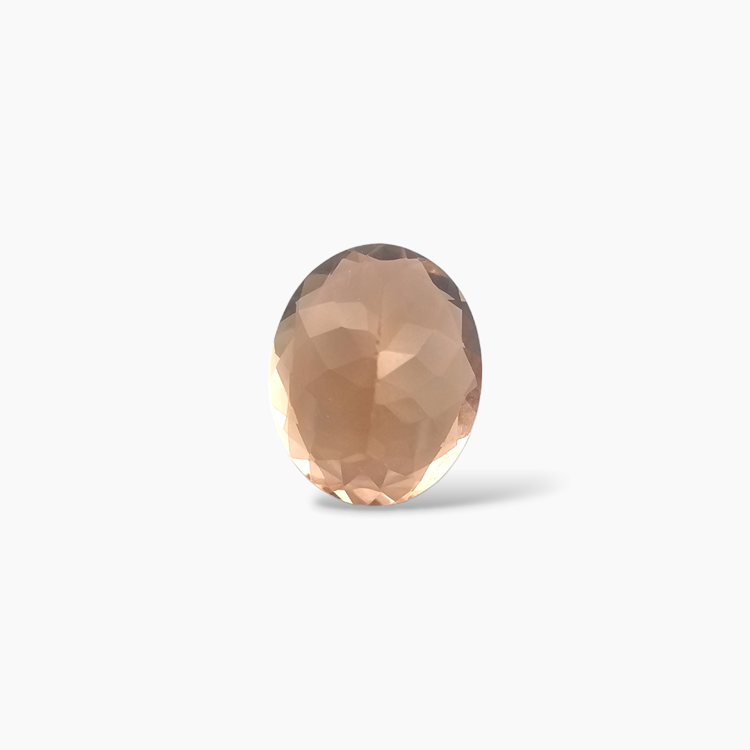 loose Natural Peach Morganite Stone 3.42 Carats Oval Cut (11x9 mm)