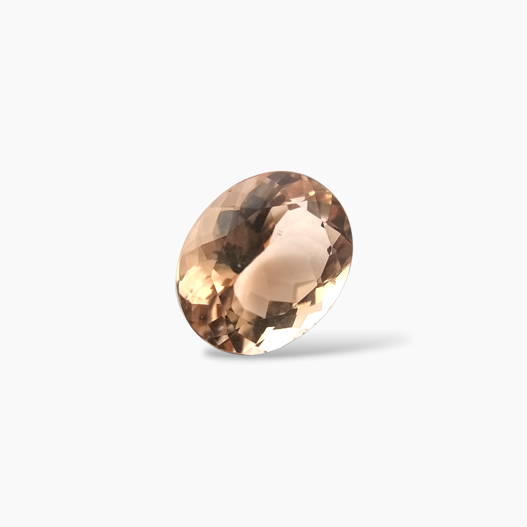 shop Natural Peach Morganite Stone 4.01 Carats Oval Cut (11x9 mm)
