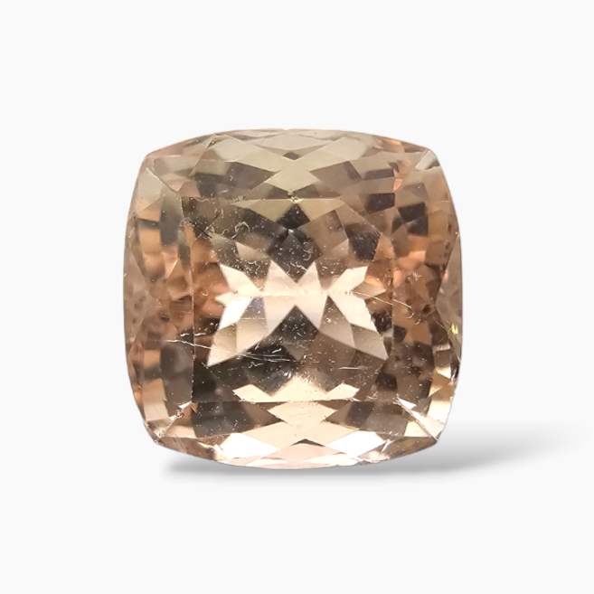 buy Natural Peach Morganite Stone 4.45 Carats Cushion Cut (8.5 mm)