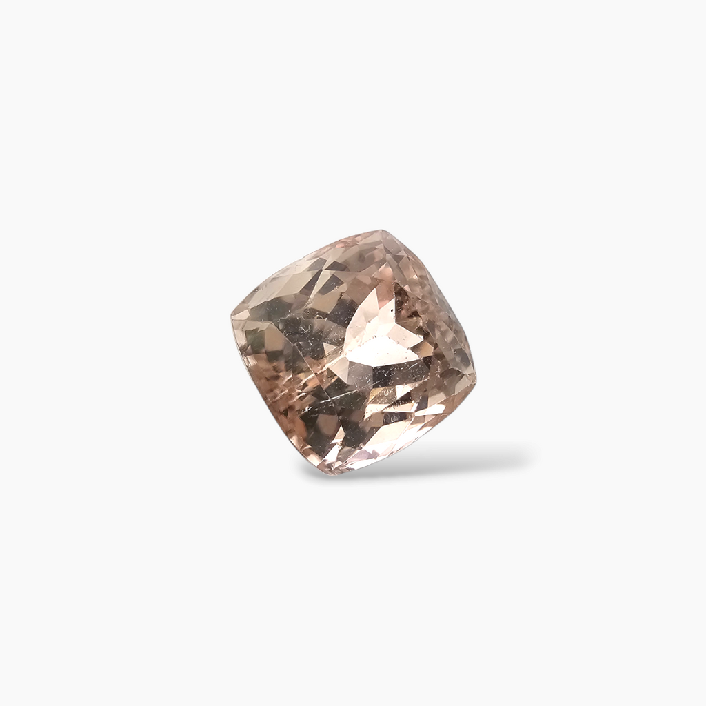 shop Natural Peach Morganite Stone 4.45 Carats Cushion Cut (8.5 mm)