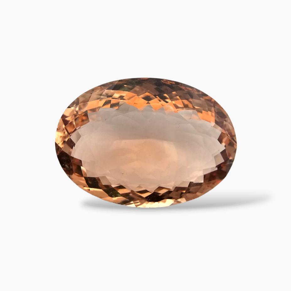 buy Natural Peach Morganite Stone 30.45 Carats Oval Cut (25.5x18.5 mm)