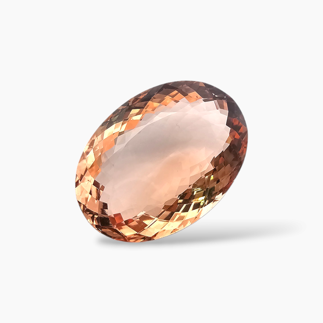 shop Natural Peach Morganite Stone 30.45 Carats Oval Cut (25.5x18.5 mm)