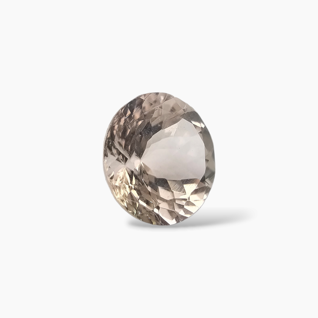 Natural Peach Morganite Stone 2.64 Carats Round Cut (9 mm)