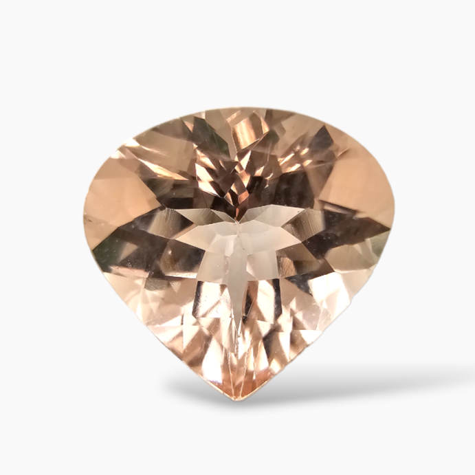buy Natural Peach Morganite Stone 2.75 Carats Heart Cut (10 mm )