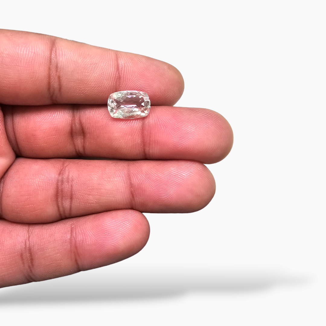 online Natural Peach Morganite Stone 3.05 Carats Cushion Cut (12x8 mm)