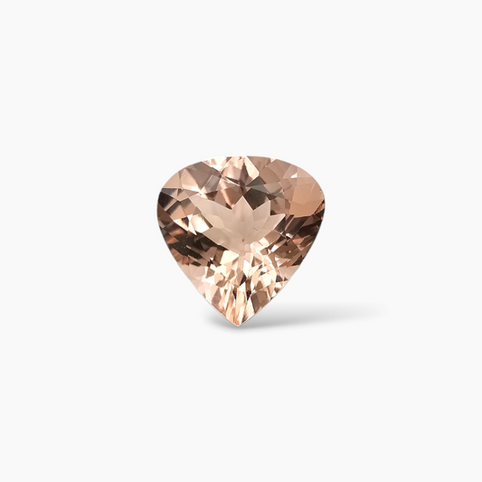 buy Natural Peach Morganite Stone 2.65  Carats Heart Cut (10 mm)