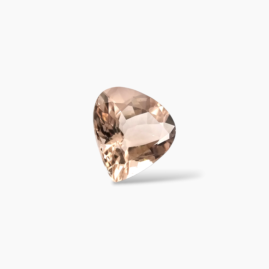 shop Natural Peach Morganite Stone 2.65  Carats Heart Cut (10 mm)