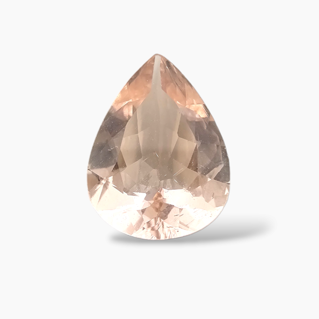 buy Natural Peach Morganite Stone 2.4 Carats Pear Cut (12x8.8 mm)