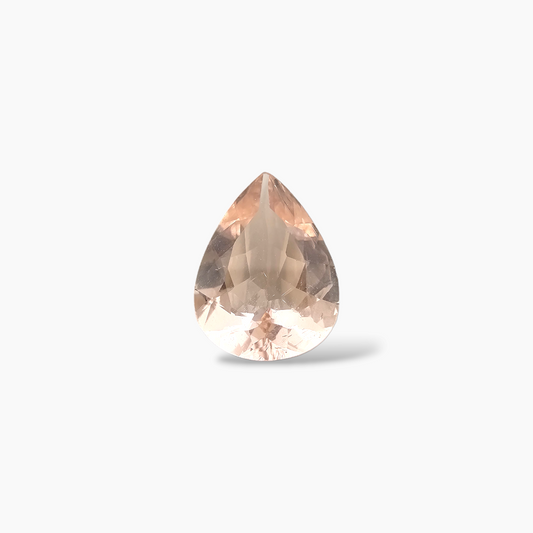 buy Natural Peach Morganite Stone 2.4 Carats Pear Cut (12x8.8 mm)