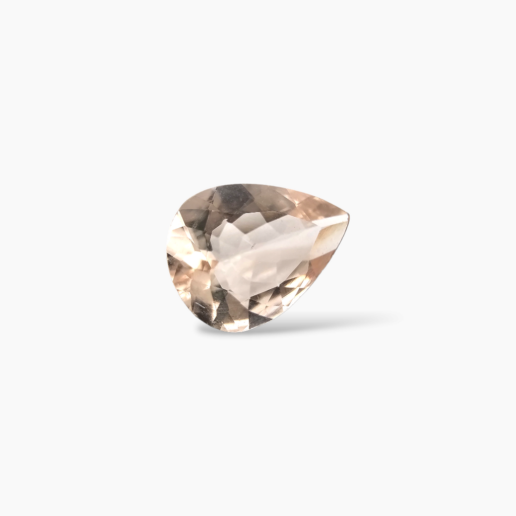 shop Natural Peach Morganite Stone 2.4 Carats Pear Cut (12x8.8 mm)