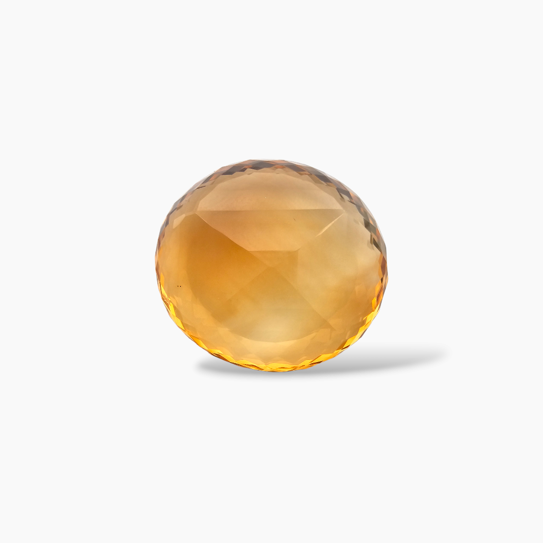 loose   Natural Citrine Stone 38.95 Carats Round Cut (24.5x22.5 mm) \