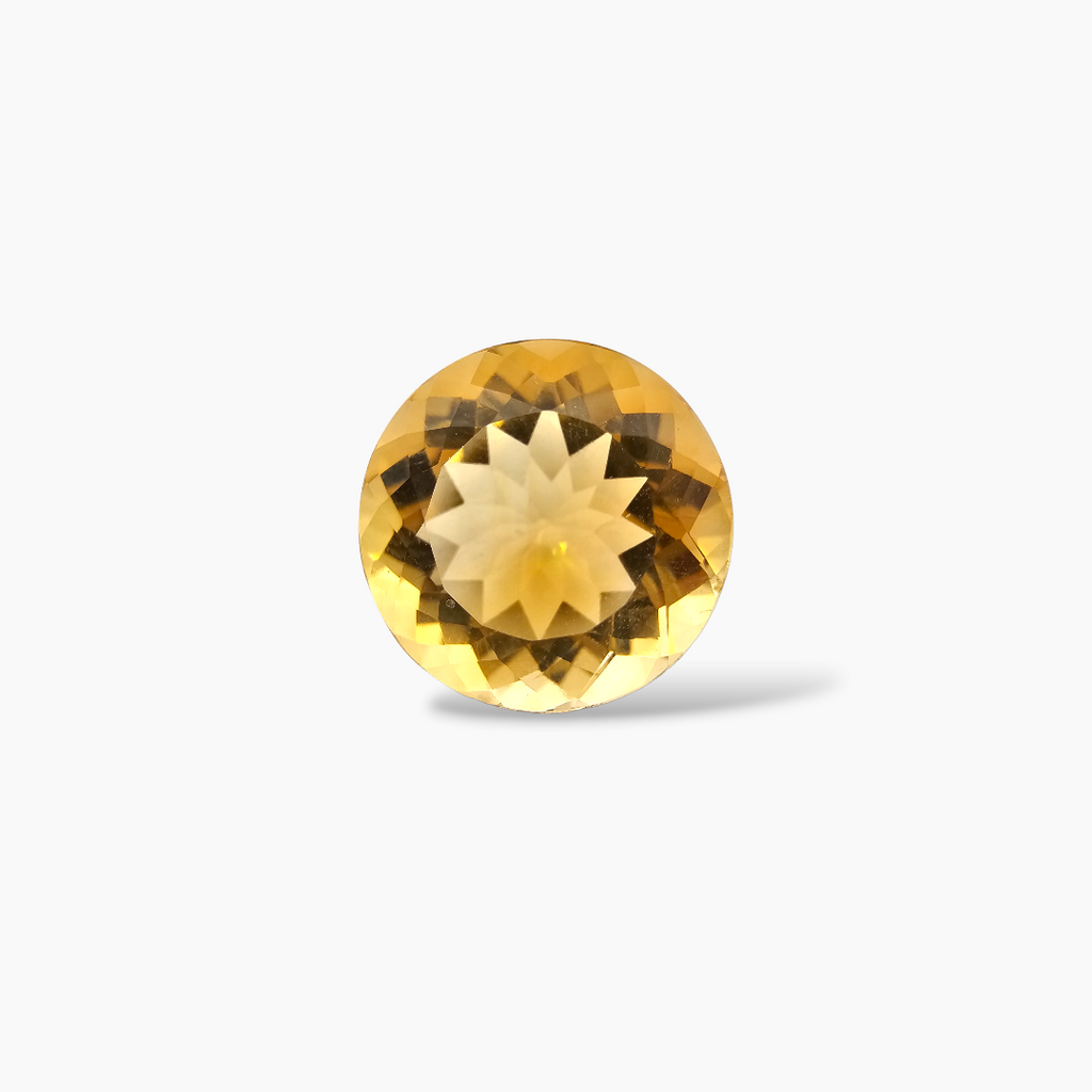 shop Natural Citrine Stone 9.76 Carats Round Cut (14 mm)