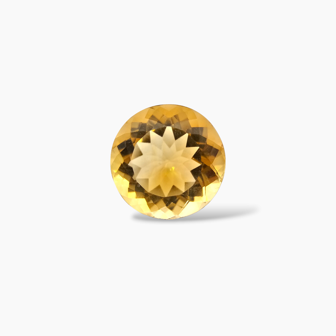 shop Natural Citrine Stone 9.76 Carats Round Cut (14 mm)