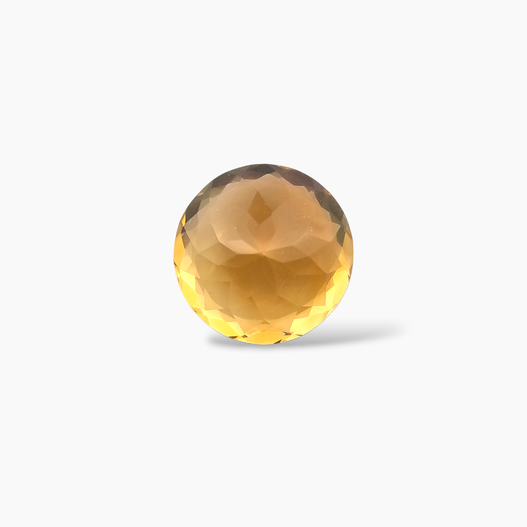 online Natural Citrine Stone 9.23 Carats Round Cut (14 mm) 