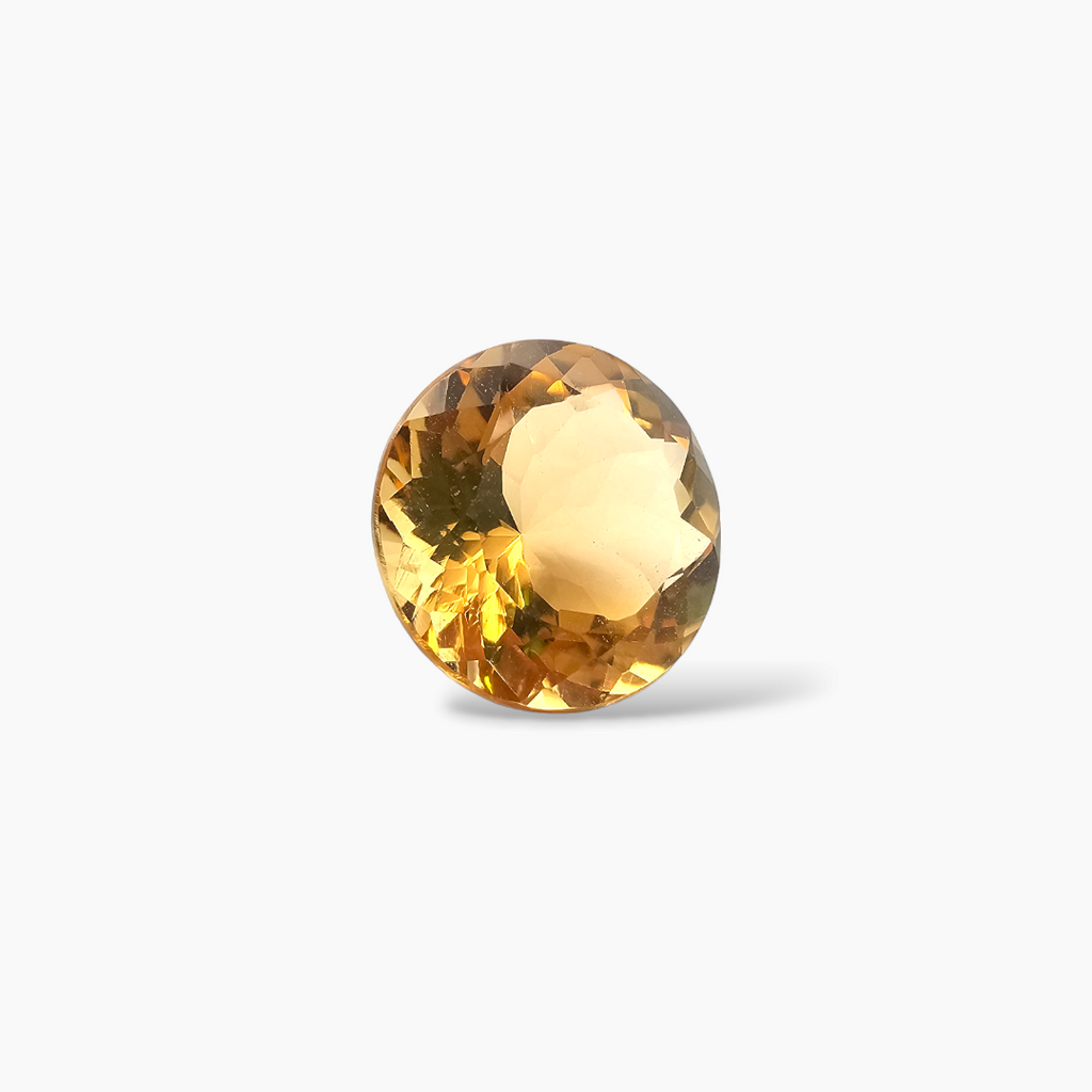 shop Natural Citrine Stone 9.03 Carats Round Cut (14 mm)