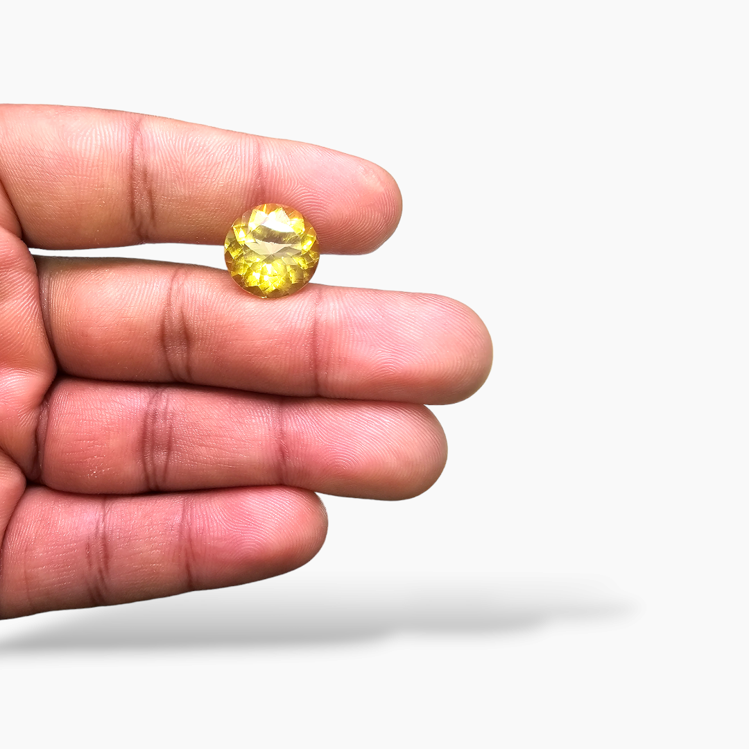 online  Natural Citrine Stone 9.03 Carats Round Cut (14 mm)