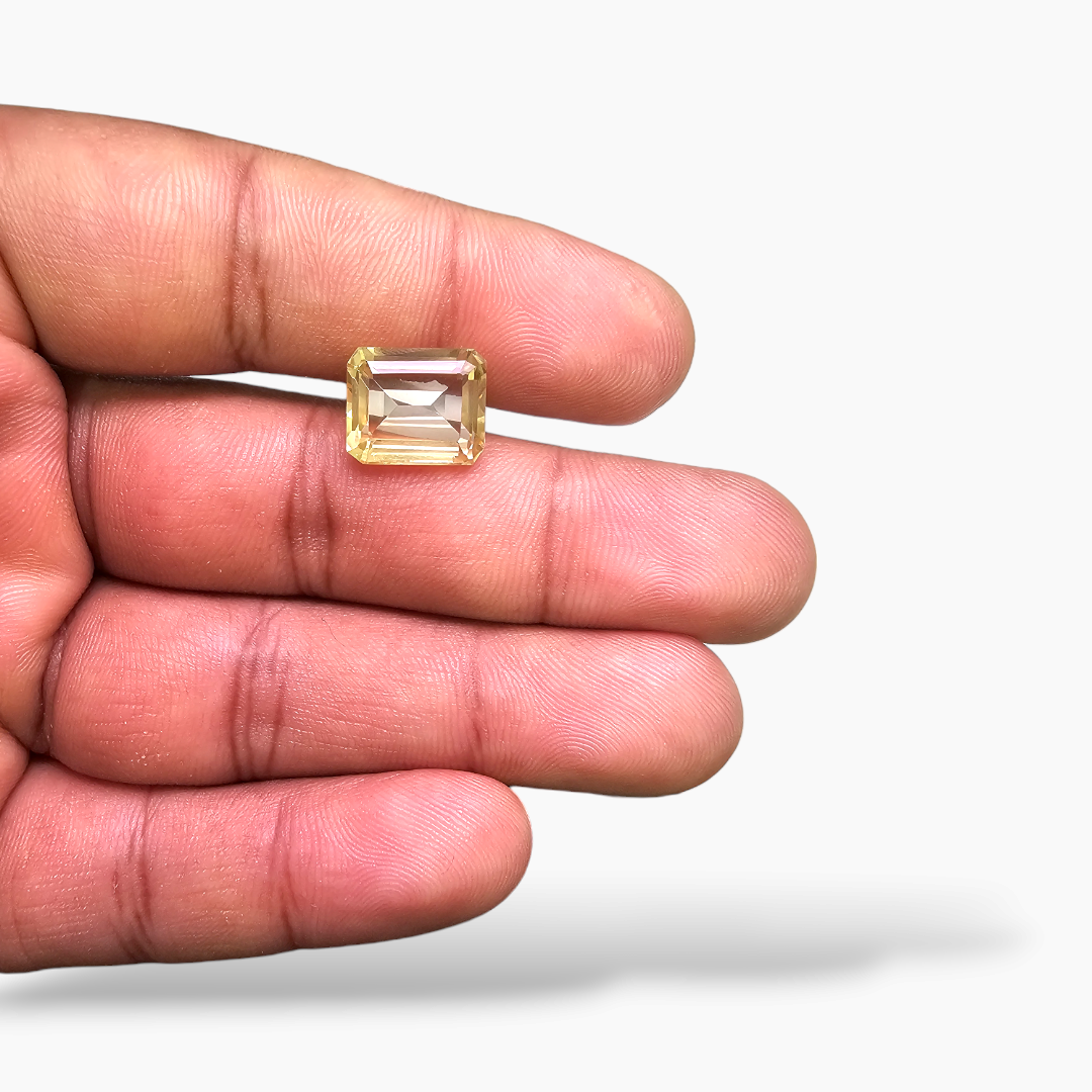 online Natural Citrine Stone 6.40 Carats Emerald Cut (12x10  mm) 