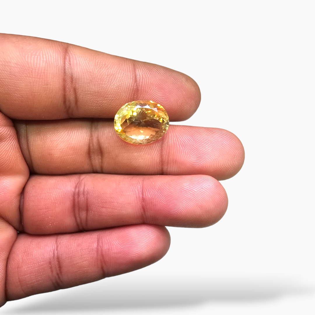 online Natural Citrine Stone 9.42 Carats Oval Cut (15.3X14 mm)