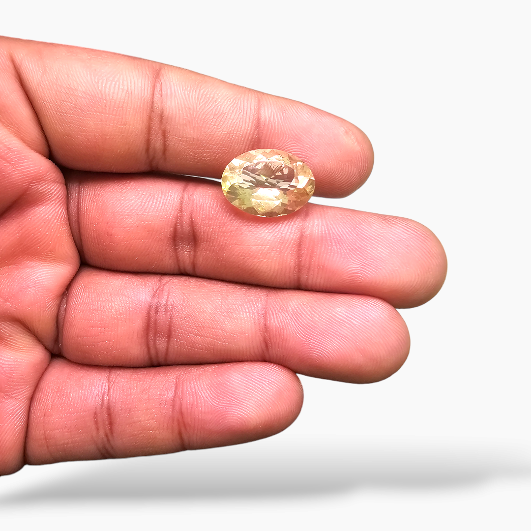 Natural Citrine Stone 8.02 Carats Oval Cut (16x12mm)