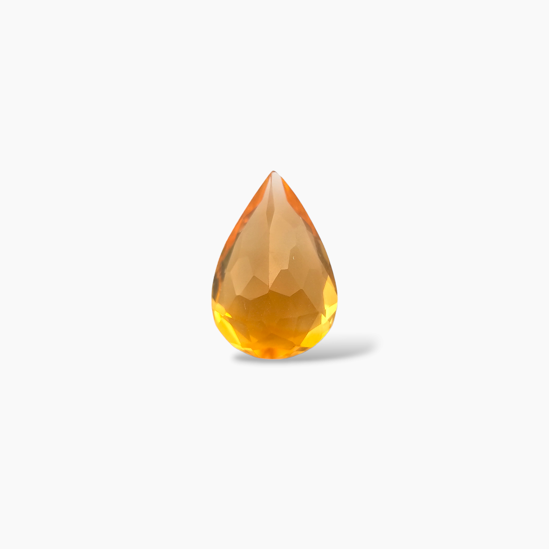 loose Natural Citrine Stone 4.78 Carats Pear Cut (15x10 mm)