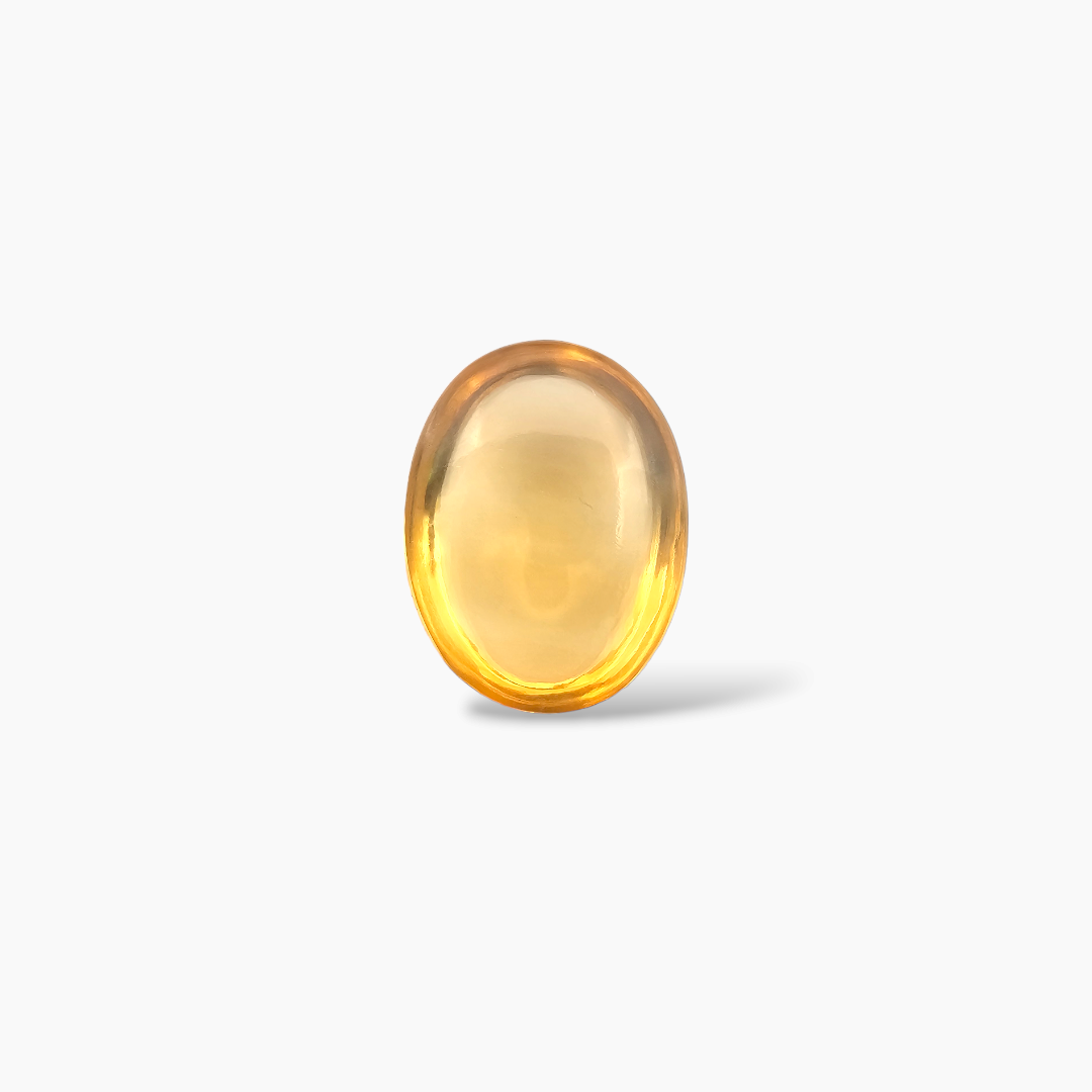 loose  Natural Citrine Stone 14.08 Carats Cabochon  ( 18.5x14.5 mm)