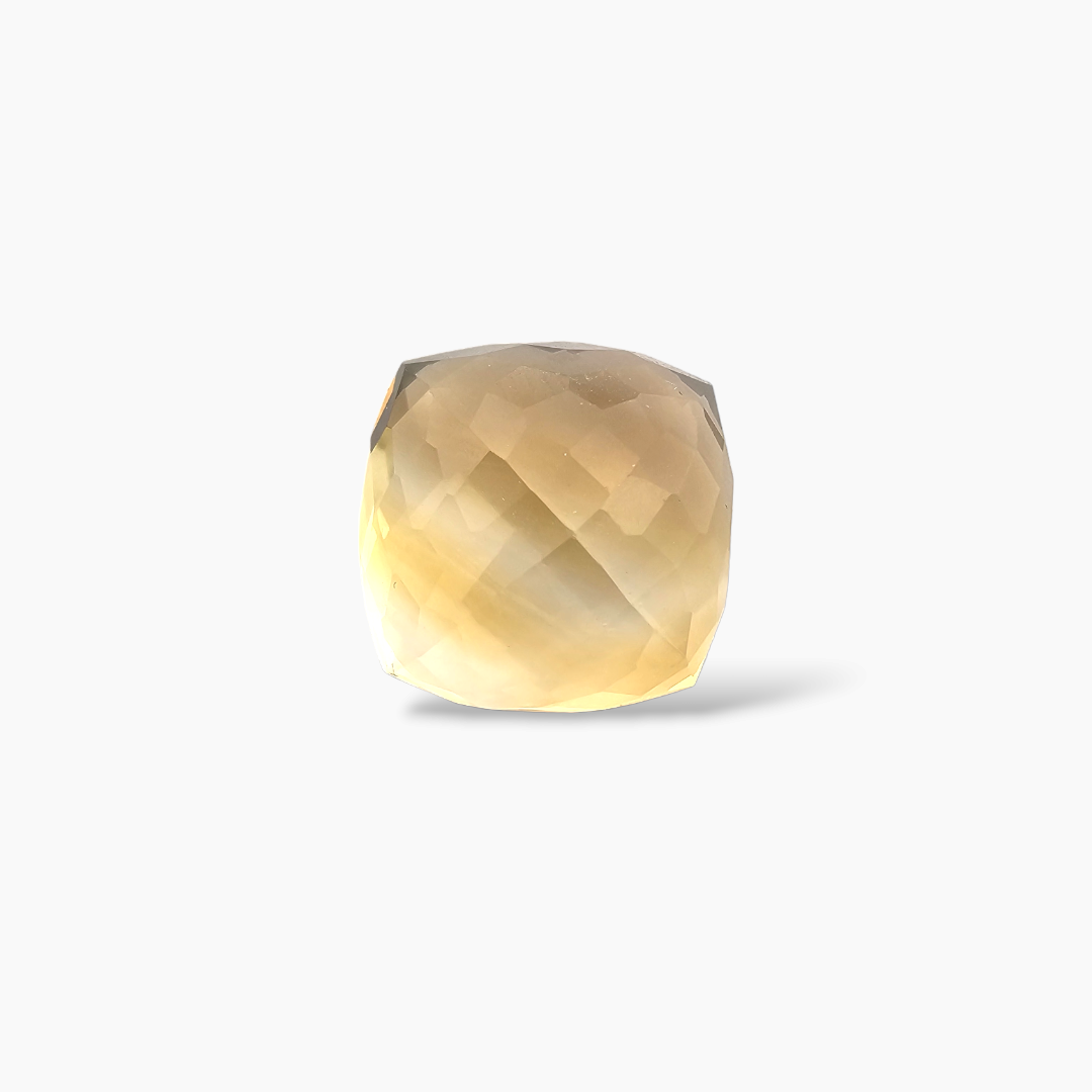 loose Natural Citrine Stone 9.88 Carats Cushion Cut( 13 mm) 