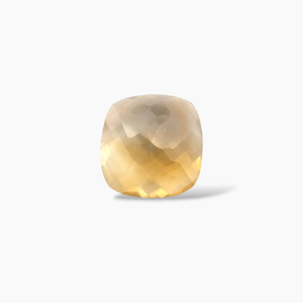 loose Natural Citrine Stone 6.48 Carats Cushion Cut ( 13 mm)