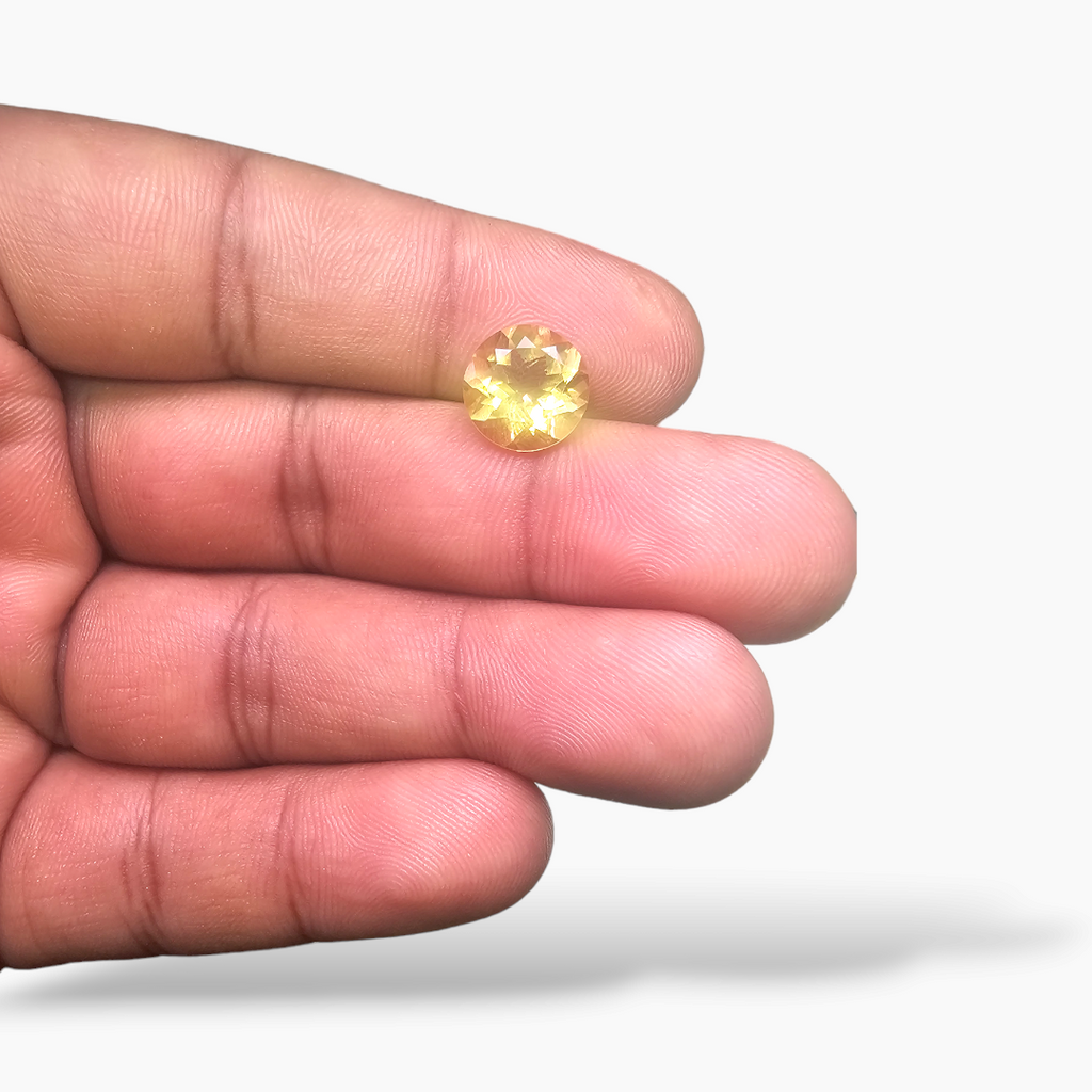 Natural Citrine Stone 3.04 Carats Round ( 10 mm)