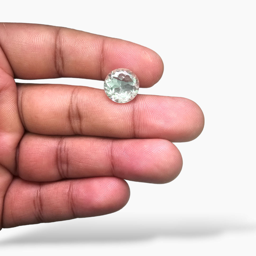 online Natural Green Amethyst  Stone 5.95 Carats Round ( 12 mm) 