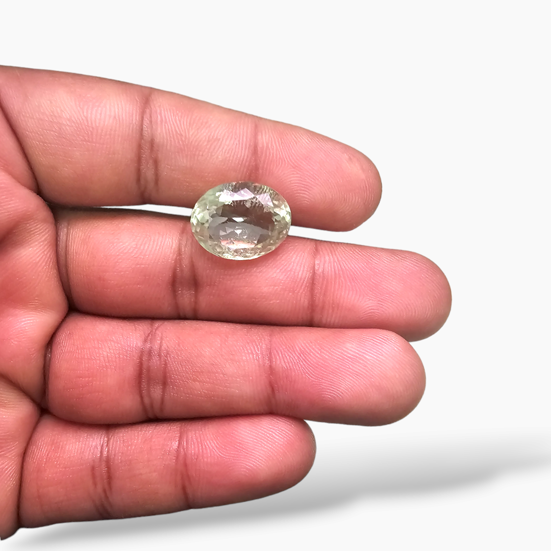 online Natural Green Amethyst  Stone 12.50 Carats Oval ( 15x12.5 mm)