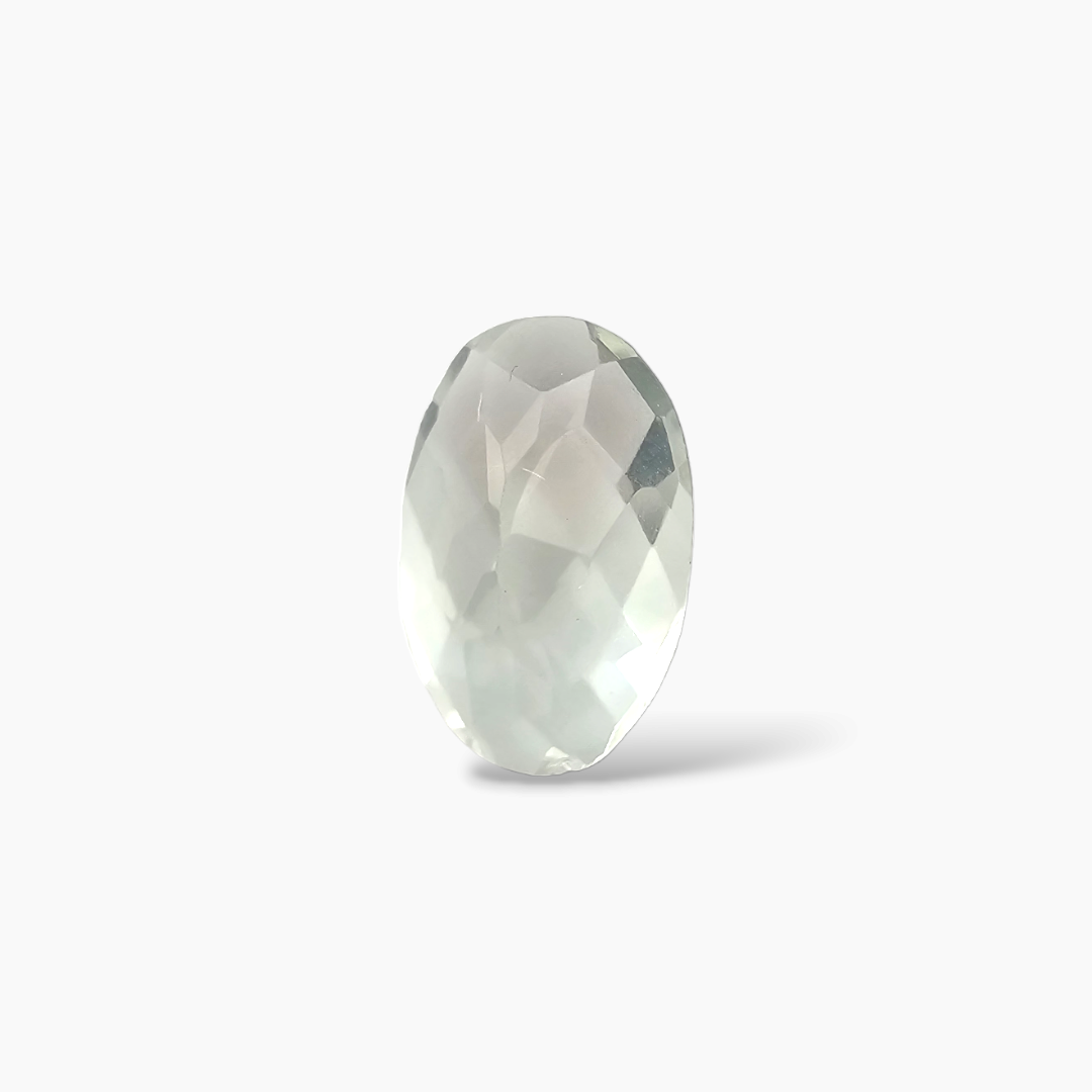 loose Natural Green Amethyst  Stone 3.92 Carats Oval ( 14x9 mm)