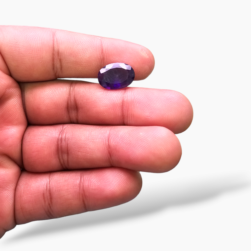 online Natural Purple Amethyst  Stone 4.97 Carats Oval ( 14x10 mm)