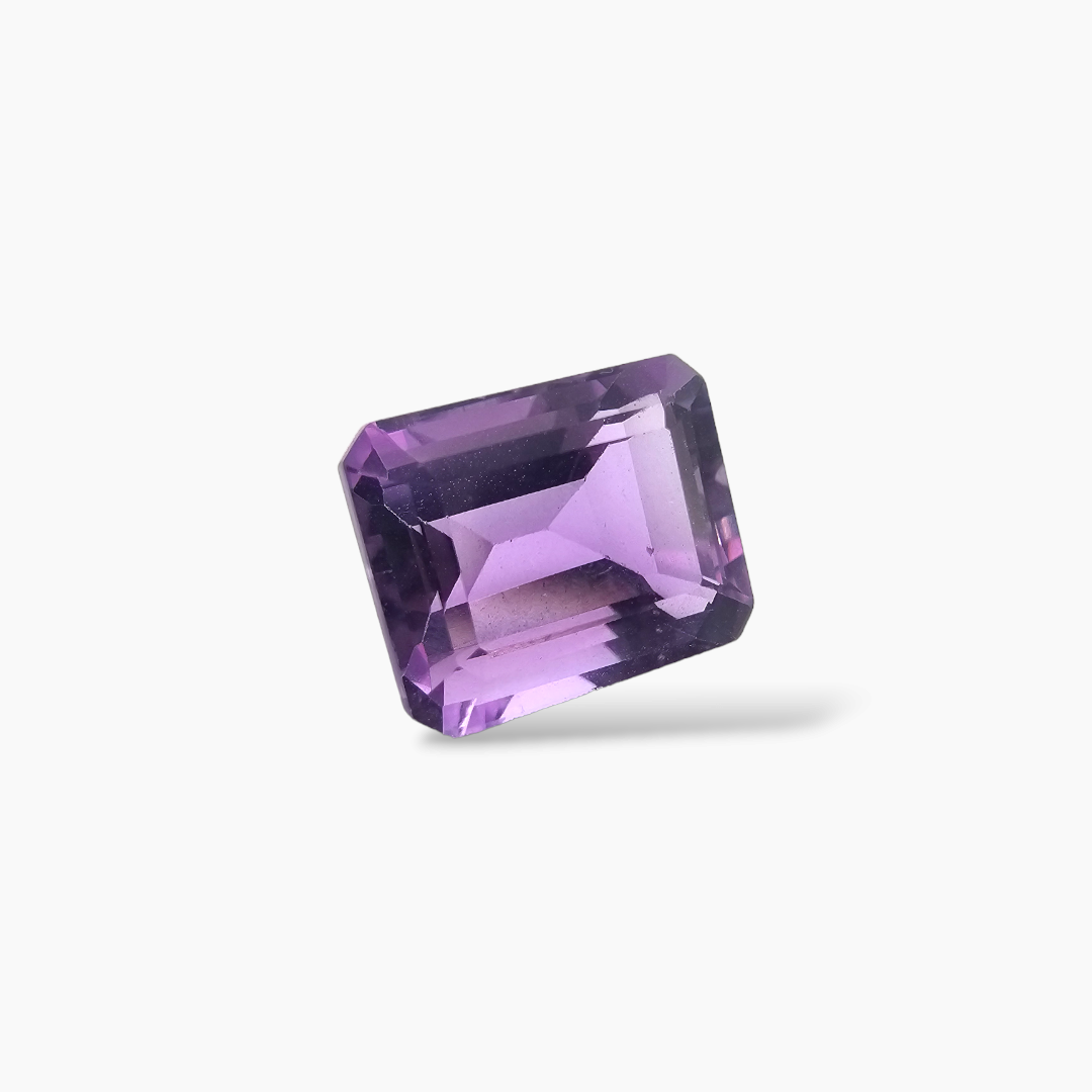 loose Natural Purple Amethyst  Stone 4.16 Carats Emerald Cut( 10x8 mm)