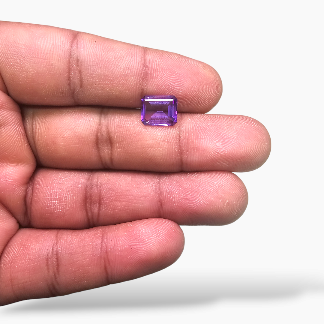 for sale Natural Purple Amethyst  Stone 2.54 Carats Emerald Cut( 9.5X8 mm)