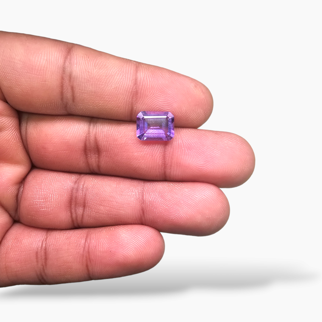 online Natural Purple Amethyst  Stone 2.84 Carats Emerald Cut( 10x8 mm)