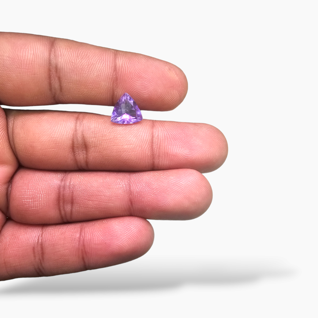 online Natural Purple Amethyst  Stone 2.37 Carats Trilliant Cut( 9 mm)