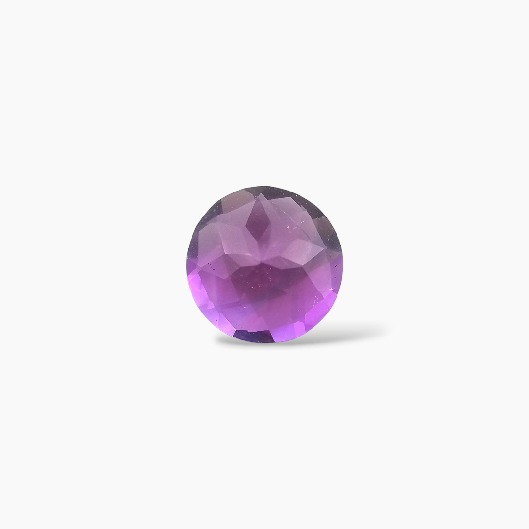 Natural Purple Amethyst  Stone 3.2 Carats Round ( 10 mm)