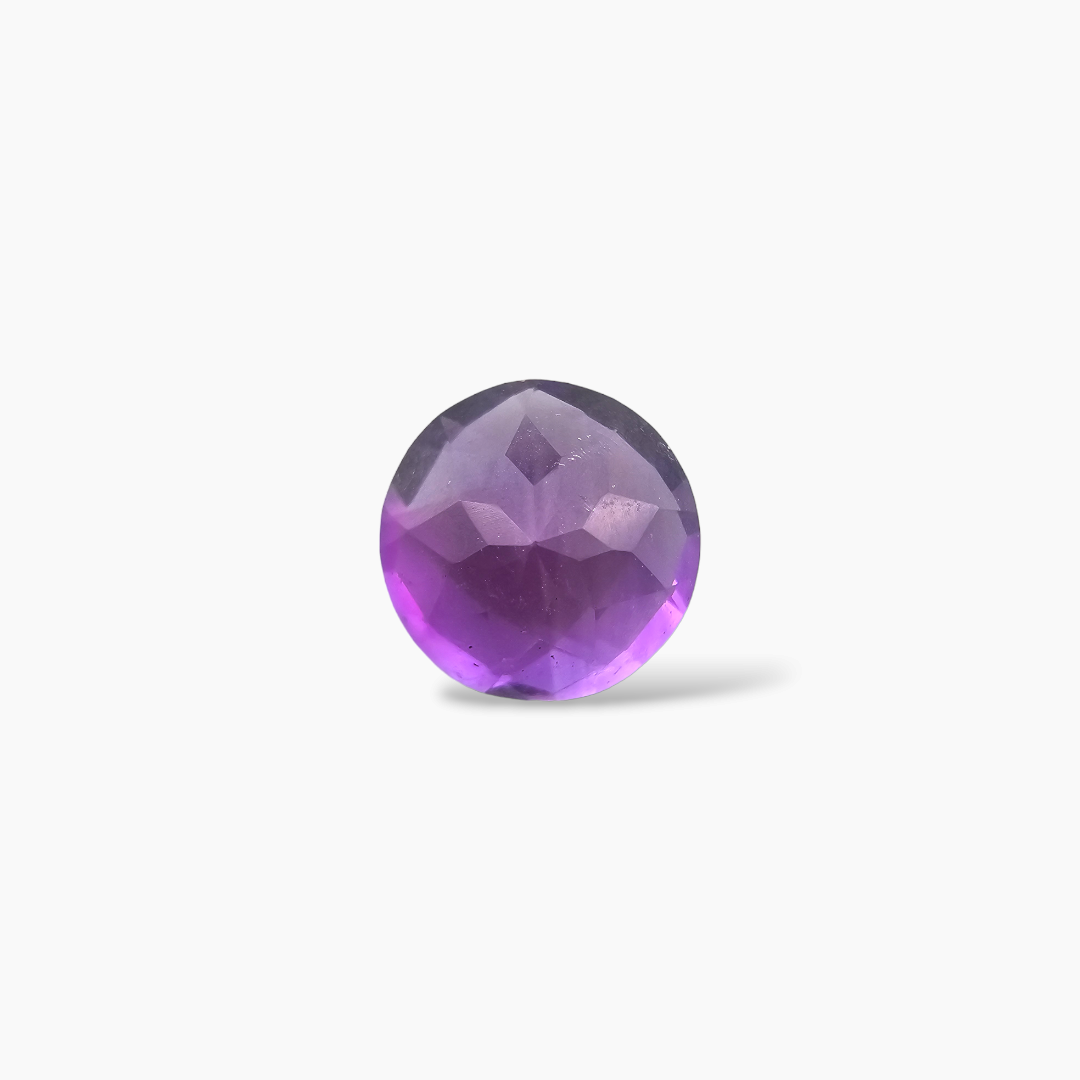 loose Natural Purple Amethyst  Stone 3.53 Carats Round ( 10 mm)