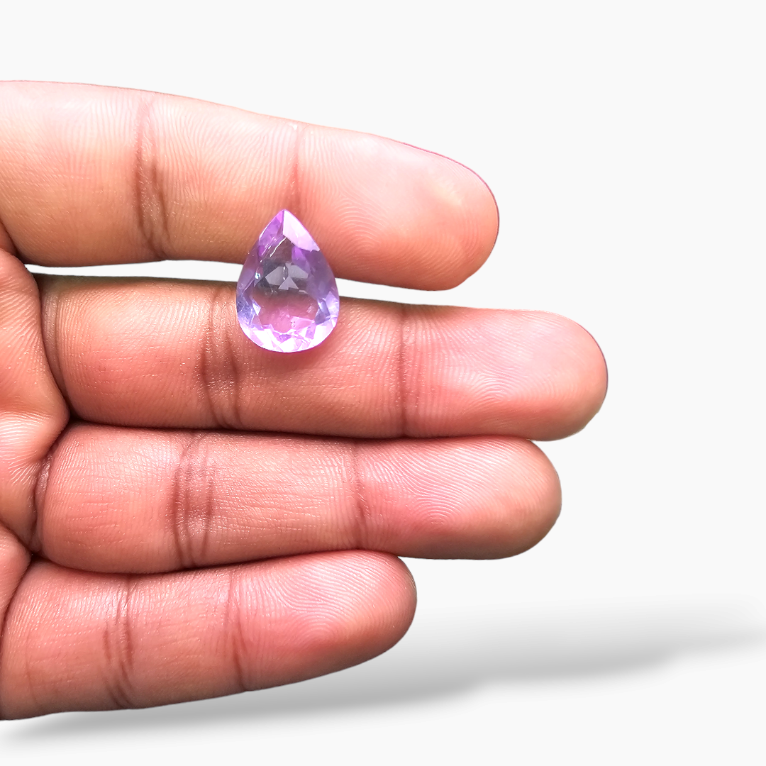 loose Natural Purple Amethyst  Stone 6.66 Carats Pear ( 16x11.5 mm) 