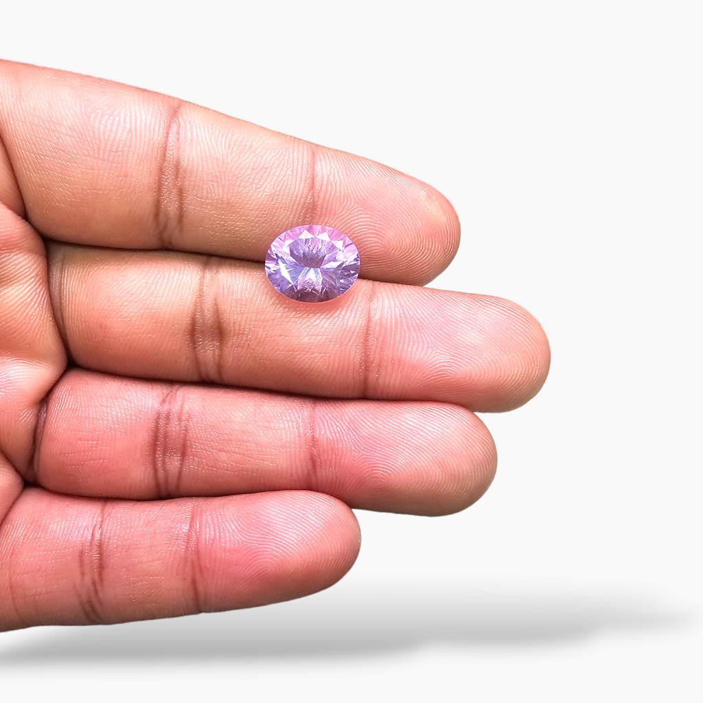 loose Natural Purple Amethyst  Stone 4.25 Carats Oval ( 12x10 mm)