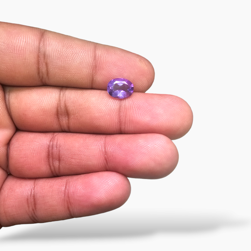 sale Natural Purple Amethyst  Stone 1.71 Carats Oval ( 9x6 mm)