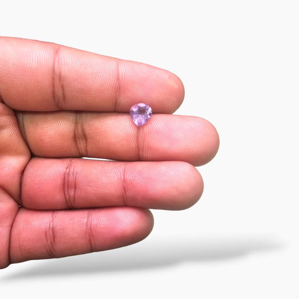 online Natural Purple Amethyst  Stone 1.07 Carats Heart ( 7 mm)