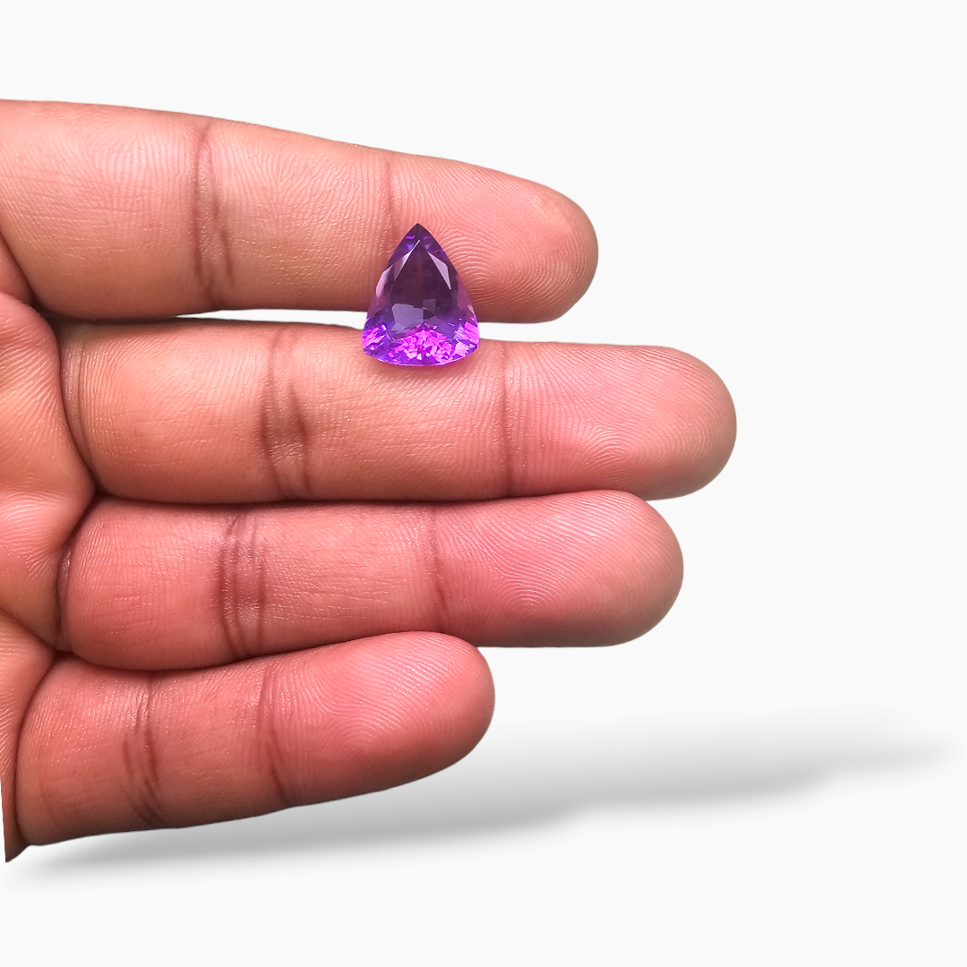 online Natural Purple Amethyst  Stone 5.07 Carats Trilliant Cut( 14x11 mm)