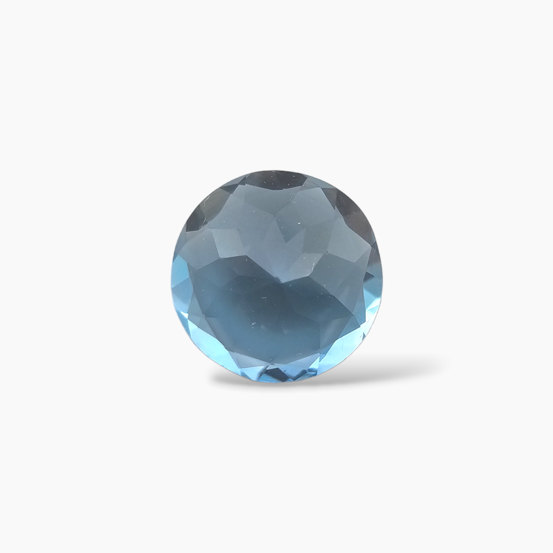 loose Natural London Blue Topaz Stone 2.8 Carats Round Shape (9 mm )